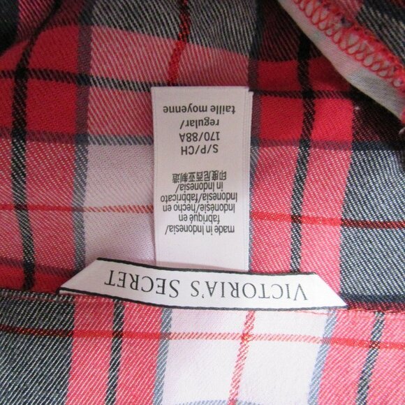 Victoria's Secret Red Plaid Pajama Shirt - Picture 7 of 9